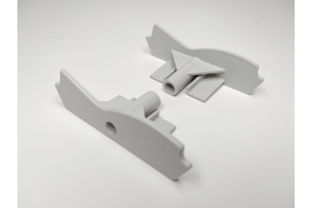 Koncovka spodního profilu pro venkovní žaluzie S-75 šedá